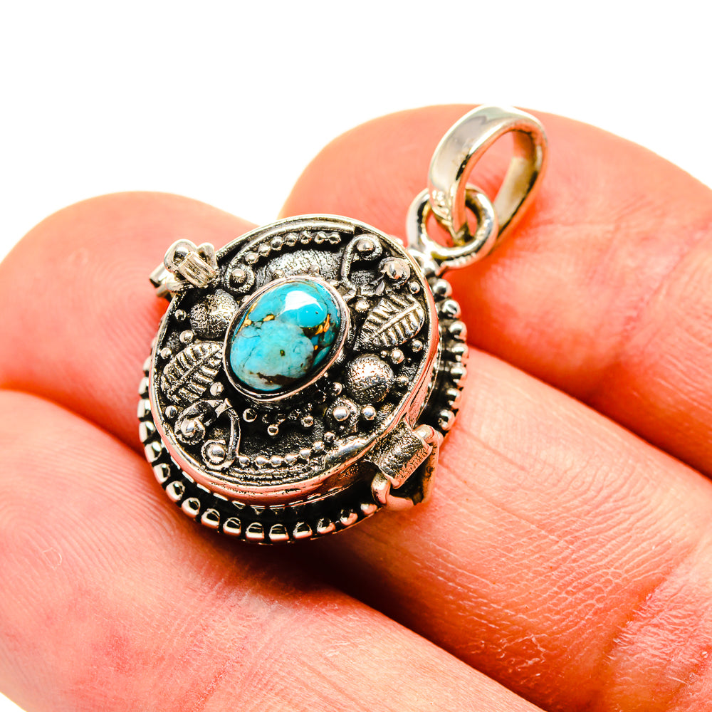 Blue Copper Composite Turquoise Pendants handcrafted by Anasilvercos - PD748799