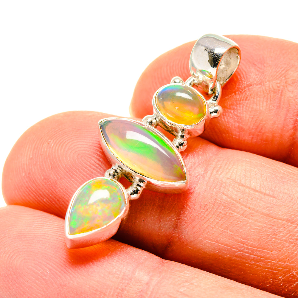 Ethiopian Opal Pendants handcrafted by Anasilvercos - PD748809