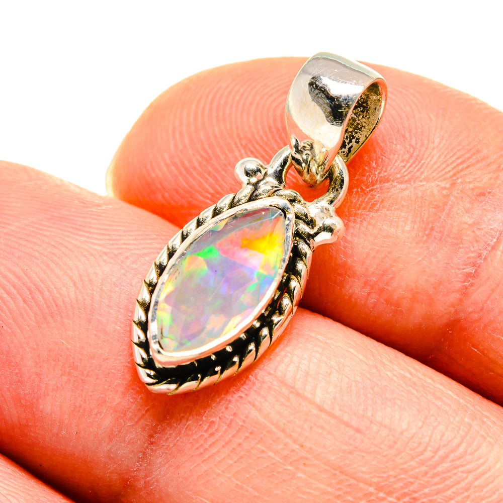 Ethiopian Opal Pendants handcrafted by Anasilvercos - PD748812