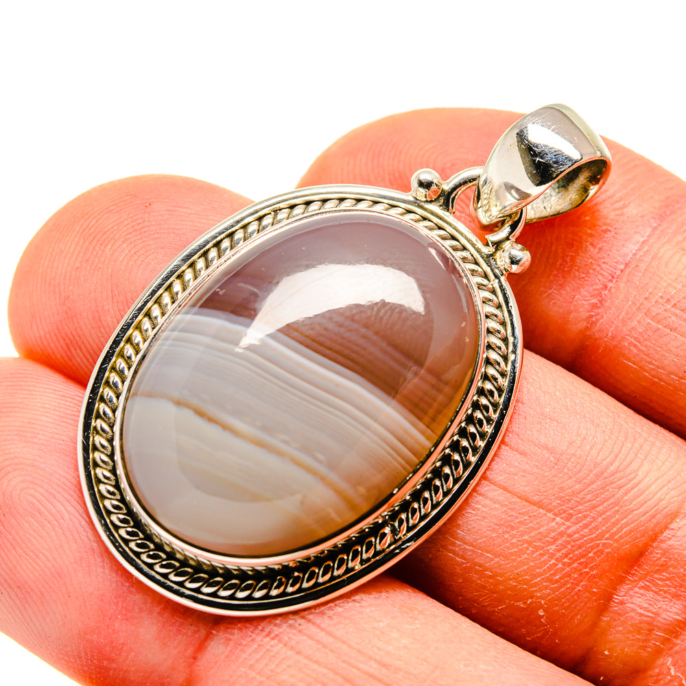 Botswana Agate Pendants handcrafted by Anasilvercos - PD748928