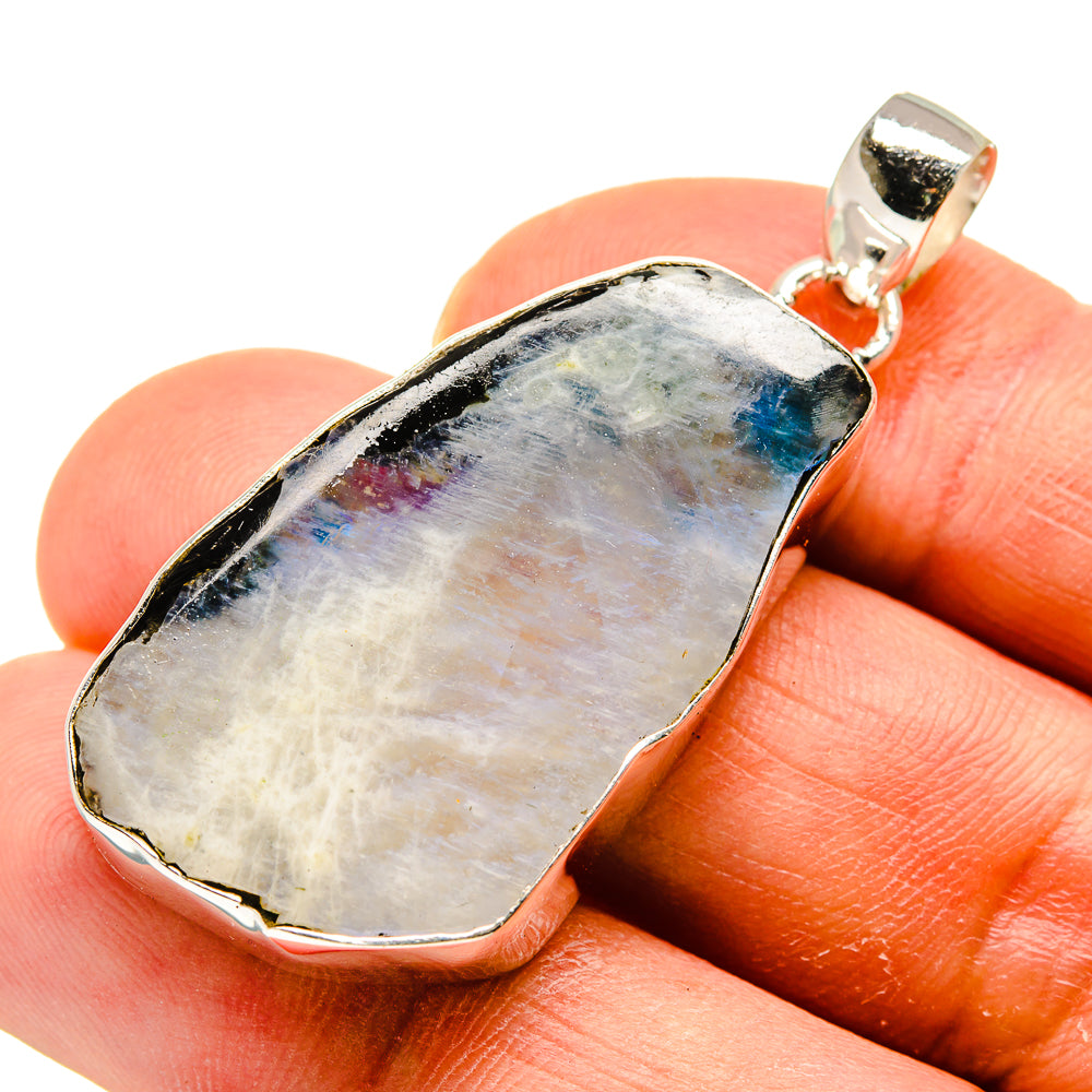 Rainbow Moonstone Pendants handcrafted by Anasilvercos - PD748963