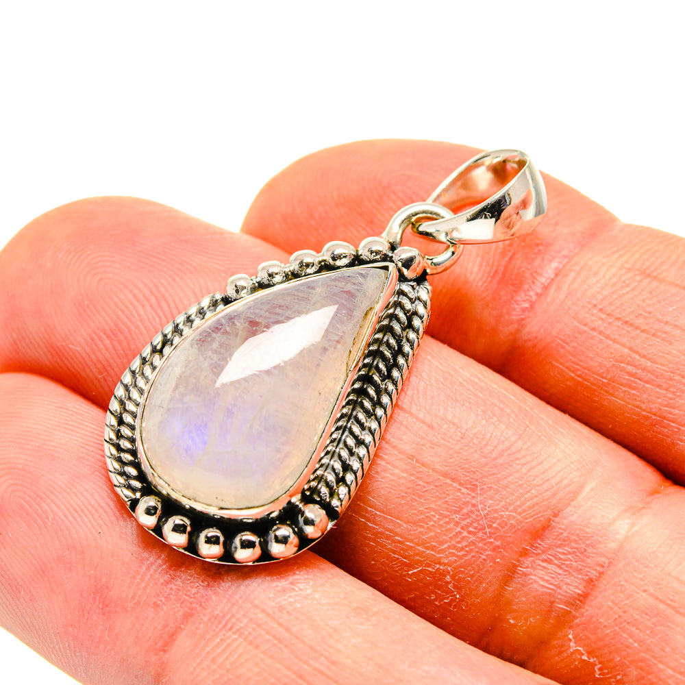Rainbow Moonstone Pendants handcrafted by Anasilvercos - PD748989