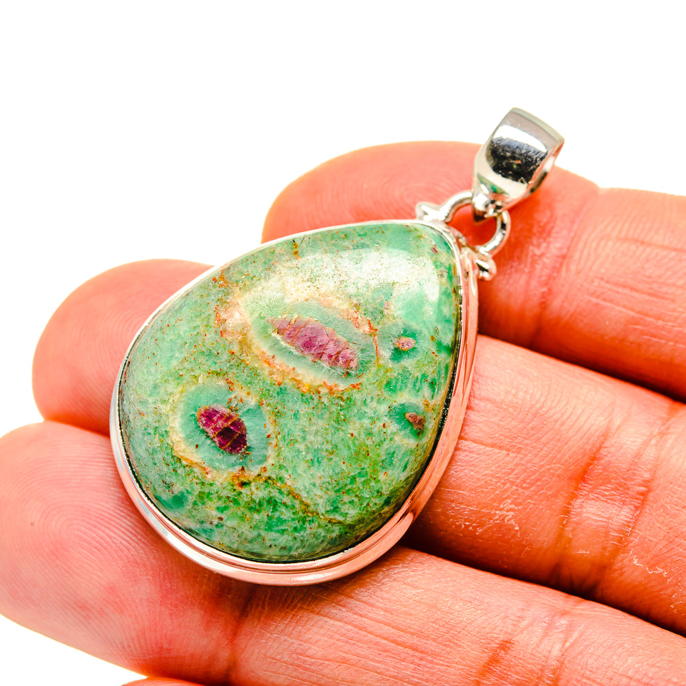 Ruby Fuchsite Pendants handcrafted by Anasilvercos - PD749048