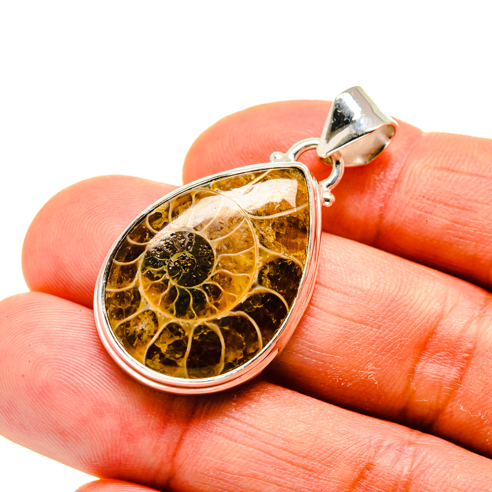 Ammonite Fossil Pendants handcrafted by Anasilvercos - PD749079