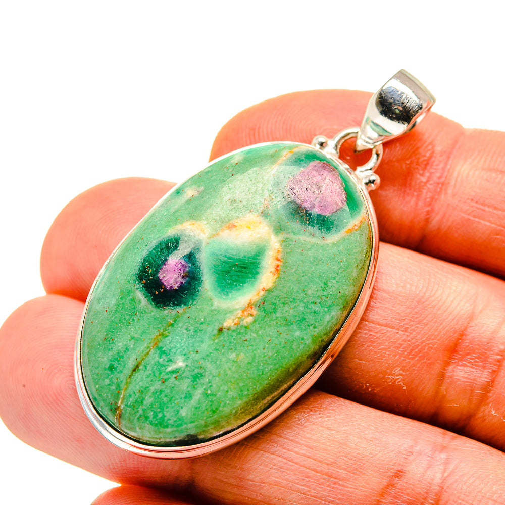 Ruby Fuchsite Pendants handcrafted by Anasilvercos - PD749119