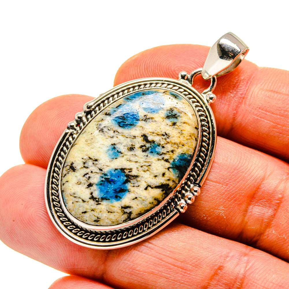K2 Blue Azurite Pendants handcrafted by Anasilvercos - PD749123