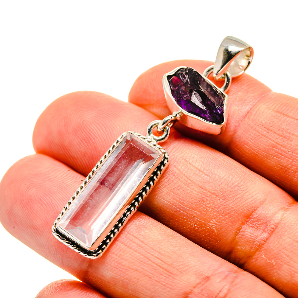 Rose Quartz Pendants handcrafted by Anasilvercos - PD749138