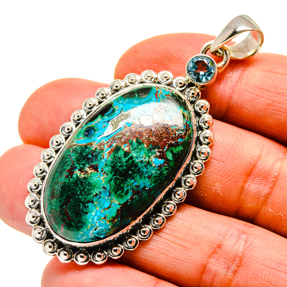 Chrysocolla Pendants handcrafted by Anasilvercos - PD749140