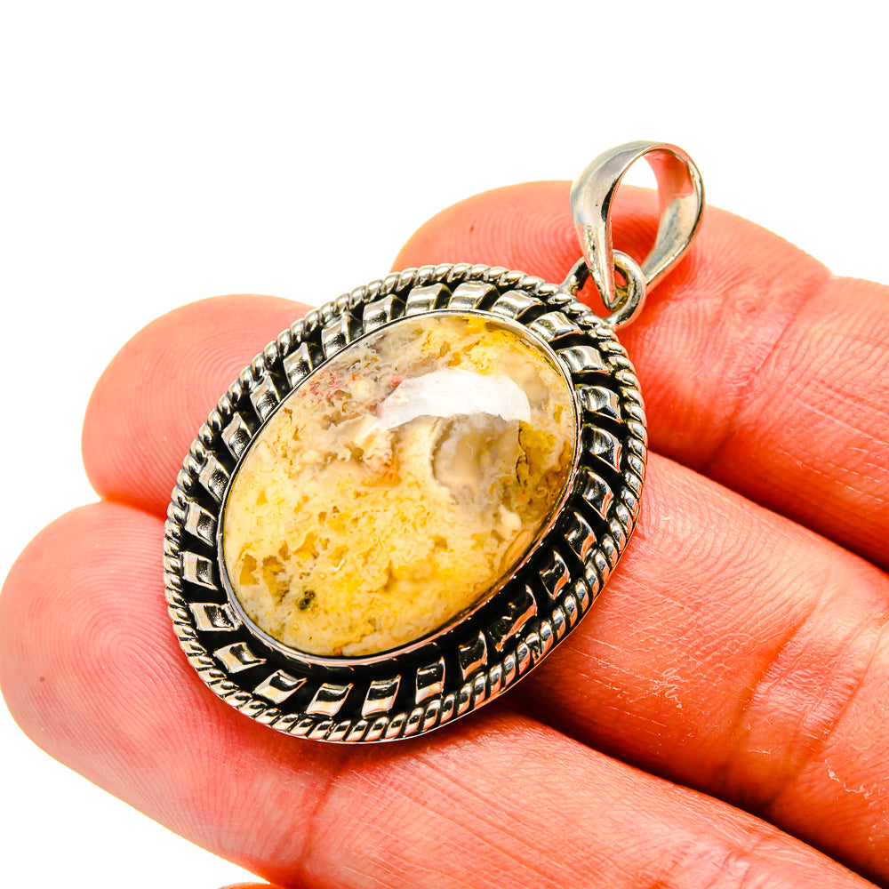 Plume Agate Pendants handcrafted by Anasilvercos - PD749141