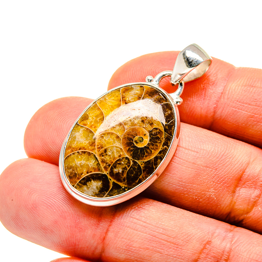 Ammonite Fossil Pendants handcrafted by Anasilvercos - PD749149