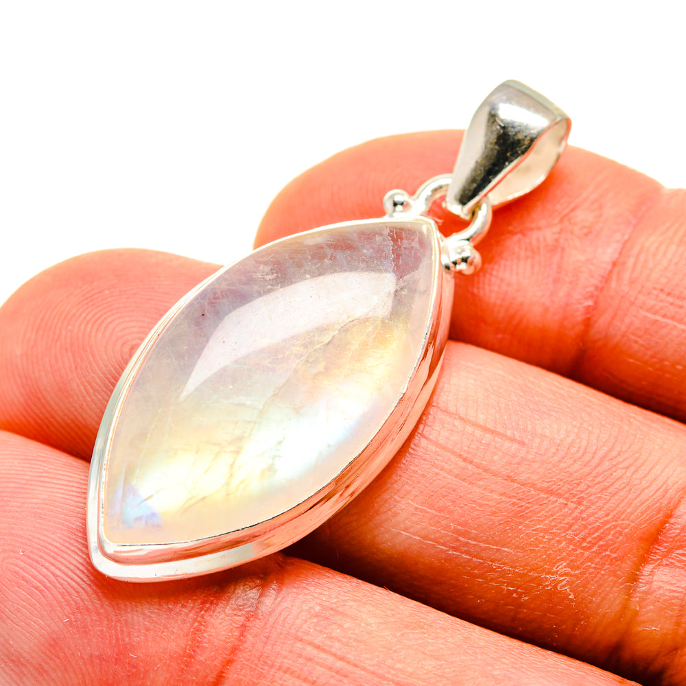 Rainbow Moonstone Pendants handcrafted by Anasilvercos - PD749157