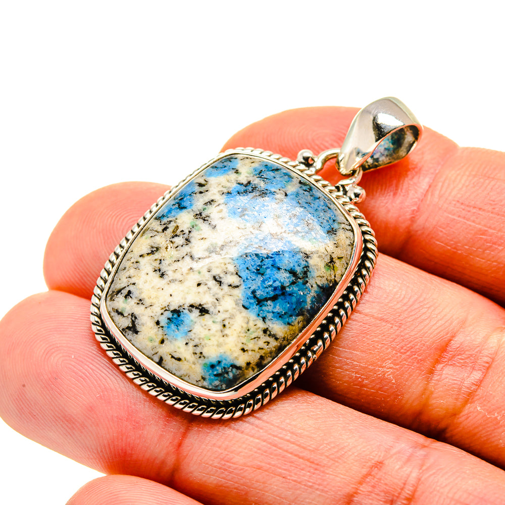 K2 Blue Azurite Pendants handcrafted by Anasilvercos - PD749161