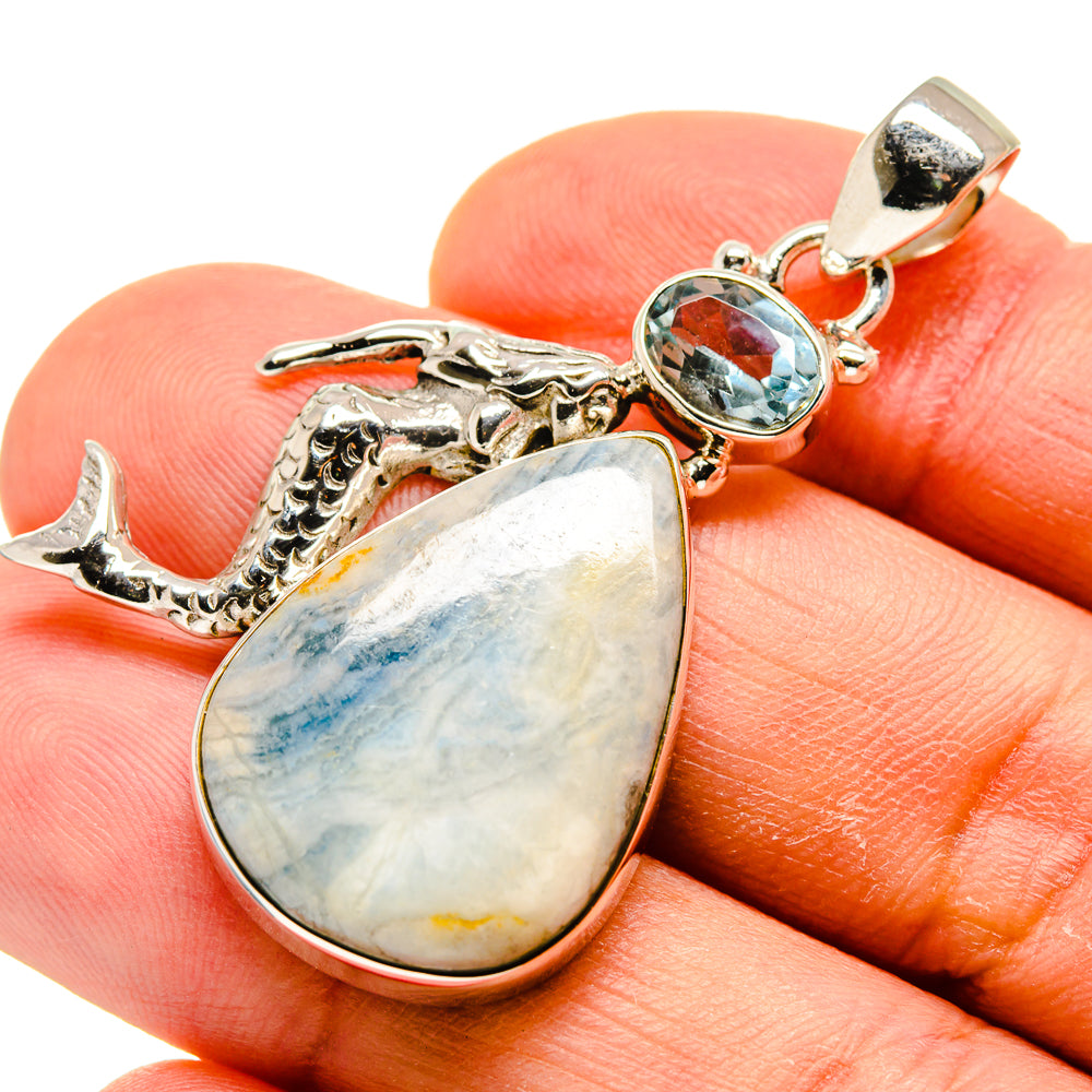 Blue Scheelite Pendants handcrafted by Anasilvercos - PD749183