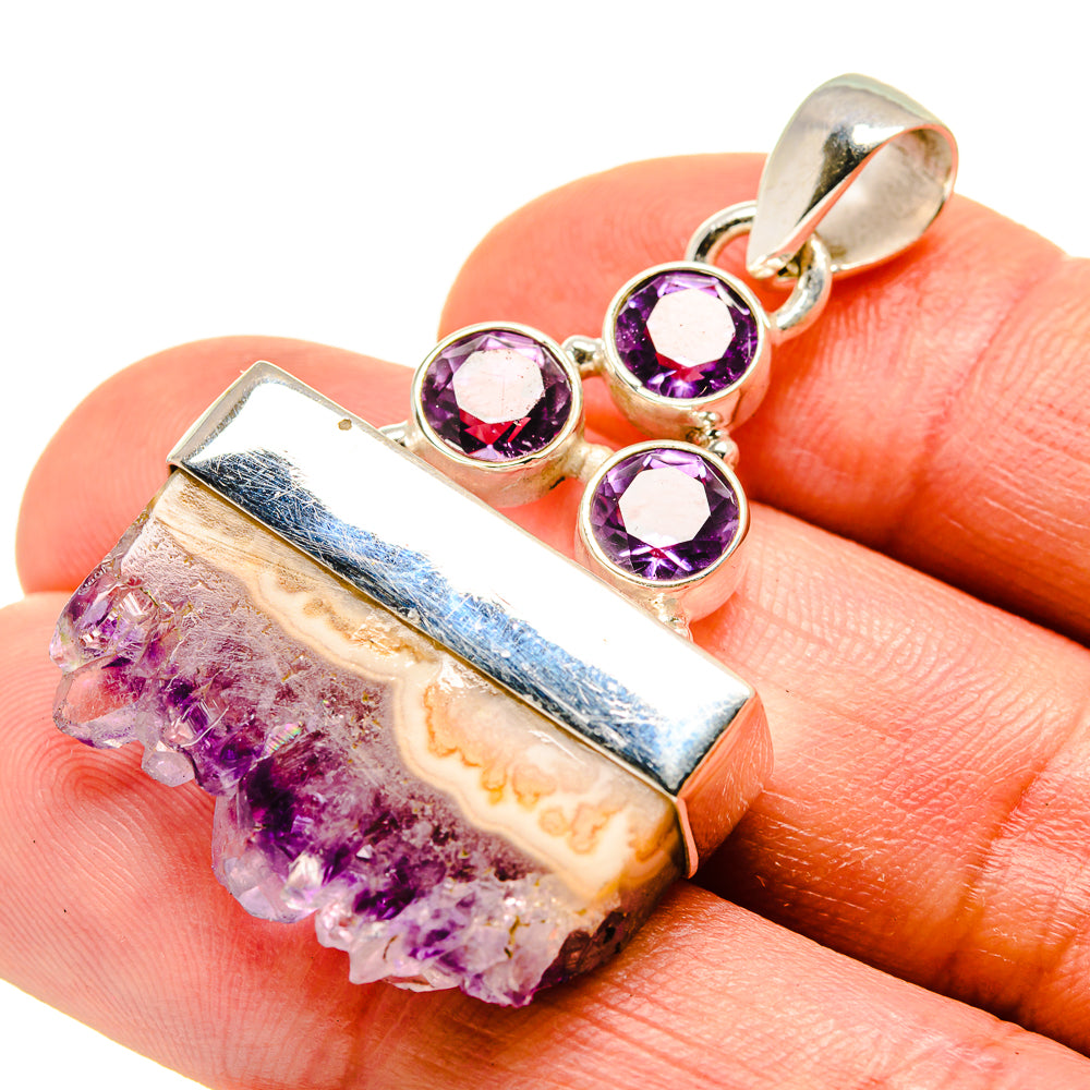 Amethyst Stalactite Pendants handcrafted by Anasilvercos - PD749214