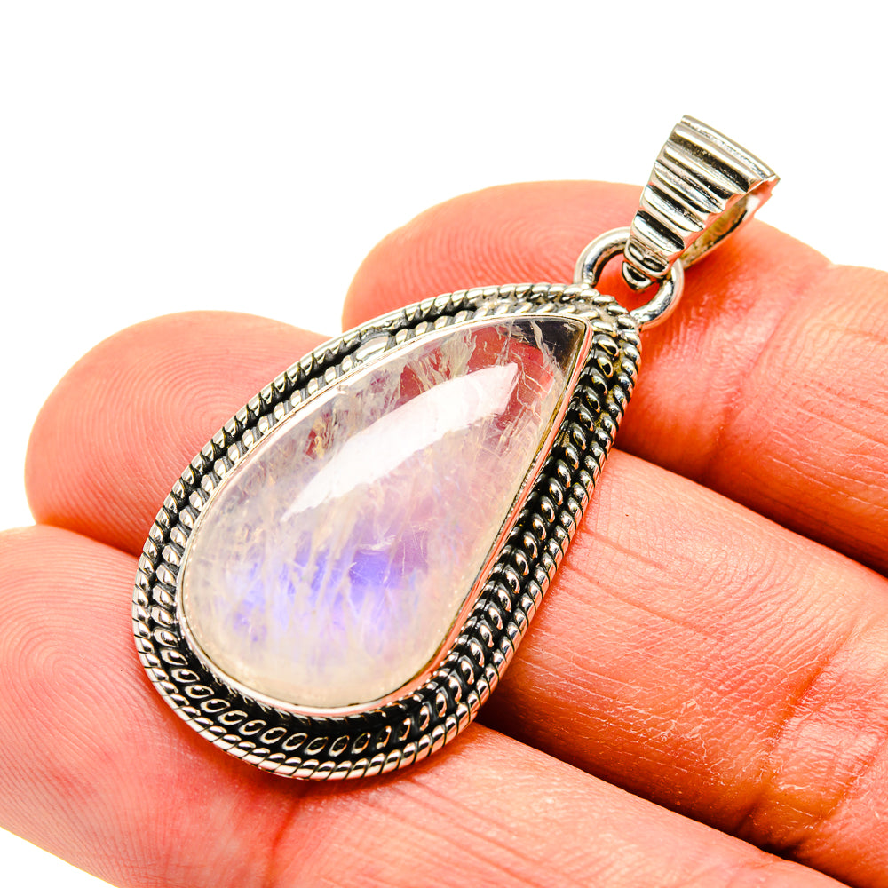 Rainbow Moonstone Pendants handcrafted by Anasilvercos - PD749255