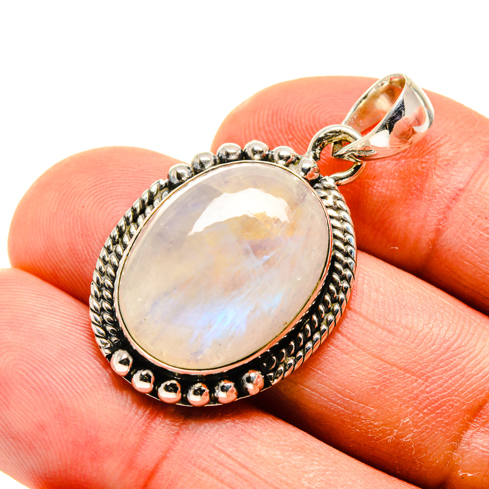 Rainbow Moonstone Pendants handcrafted by Anasilvercos - PD749298