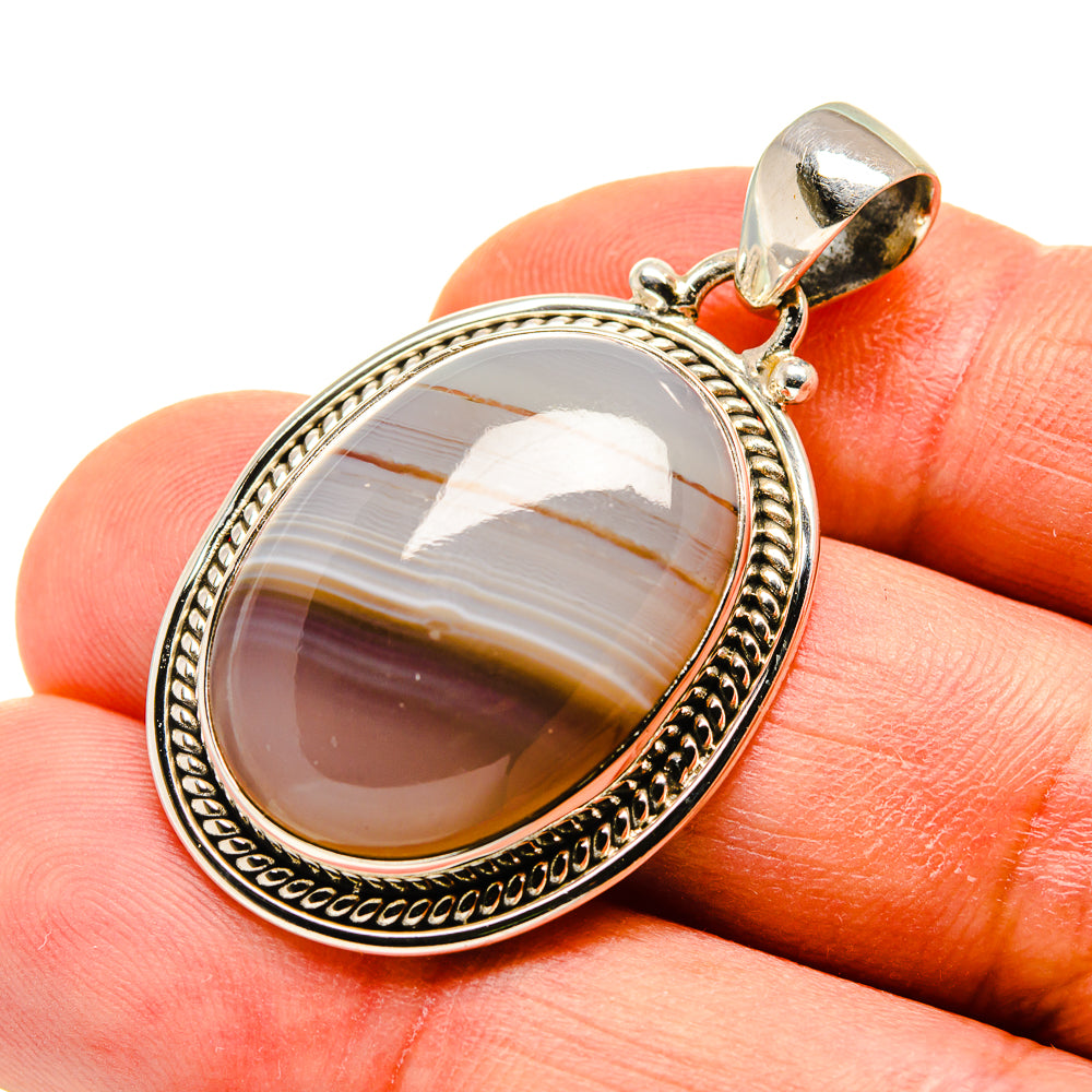 Botswana Agate Pendants handcrafted by Anasilvercos - PD749559