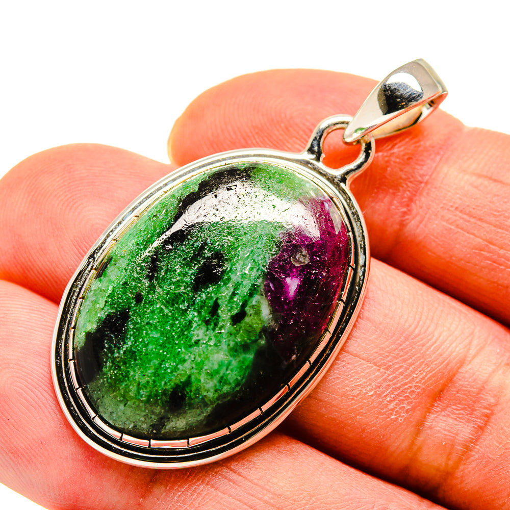 Ruby Zoisite Pendants handcrafted by Anasilvercos - PD749631