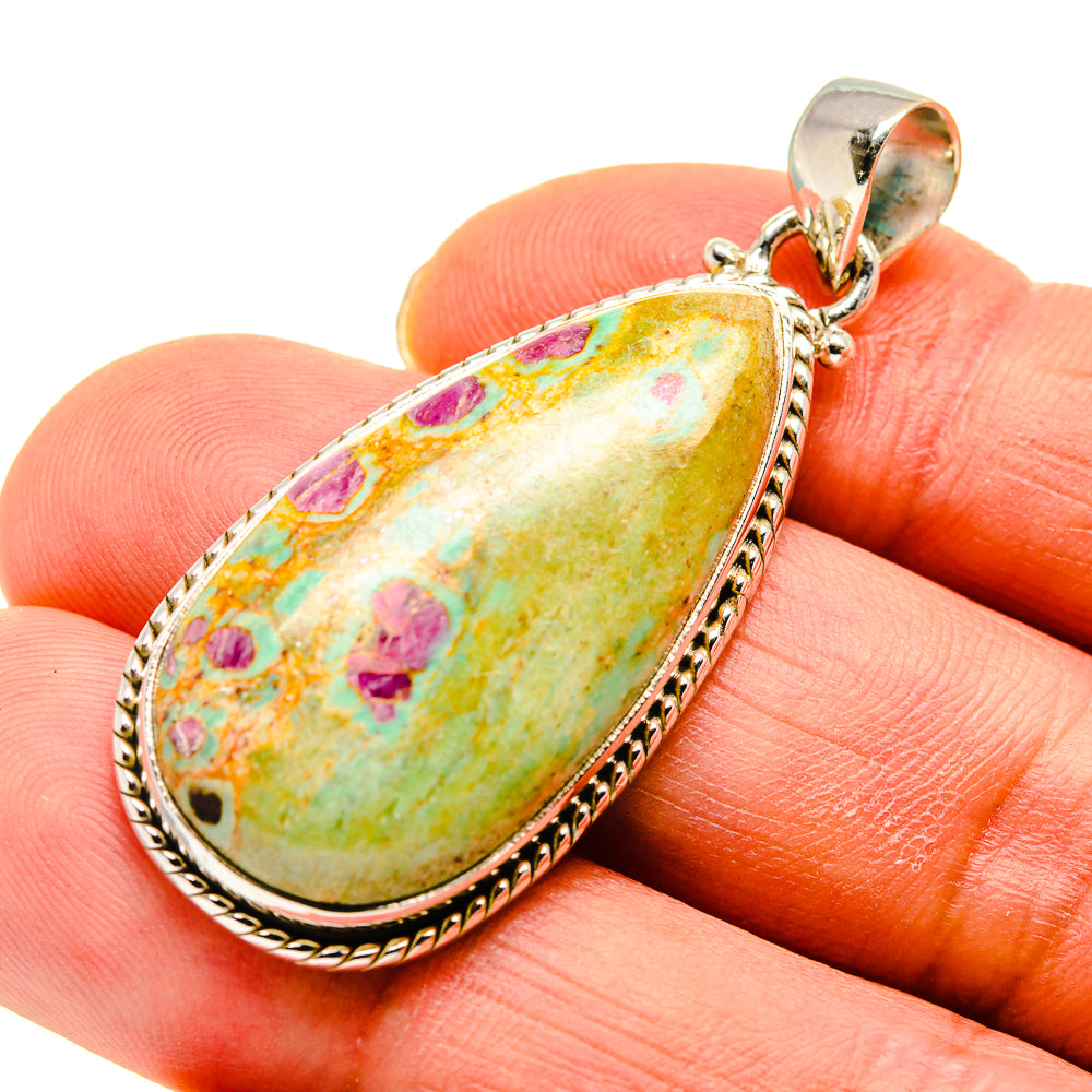 Ruby Fuchsite Pendants handcrafted by Anasilvercos - PD749632