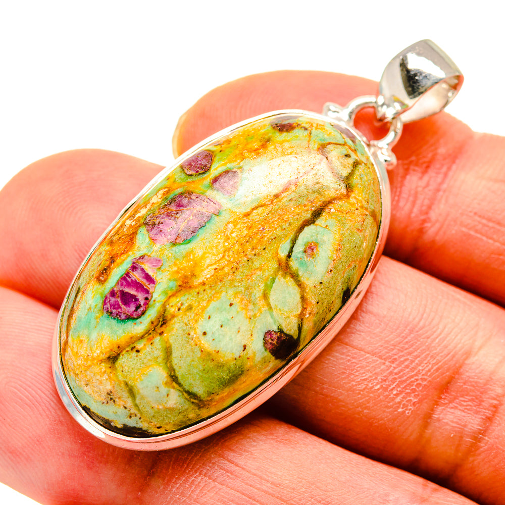 Ruby Fuchsite Pendants handcrafted by Anasilvercos - PD749633