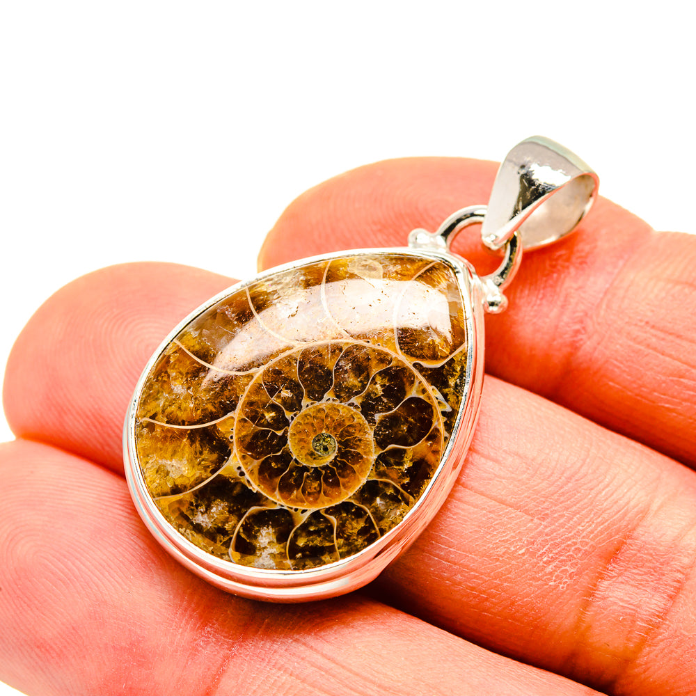 Ammonite Fossil Pendants handcrafted by Anasilvercos - PD749653