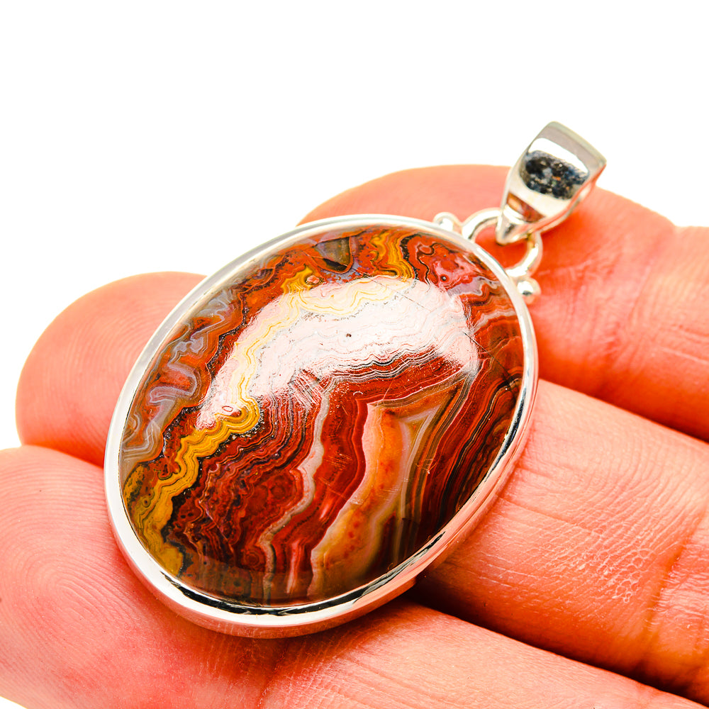 Crazy Lace Agate Pendants handcrafted by Anasilvercos - PD749675