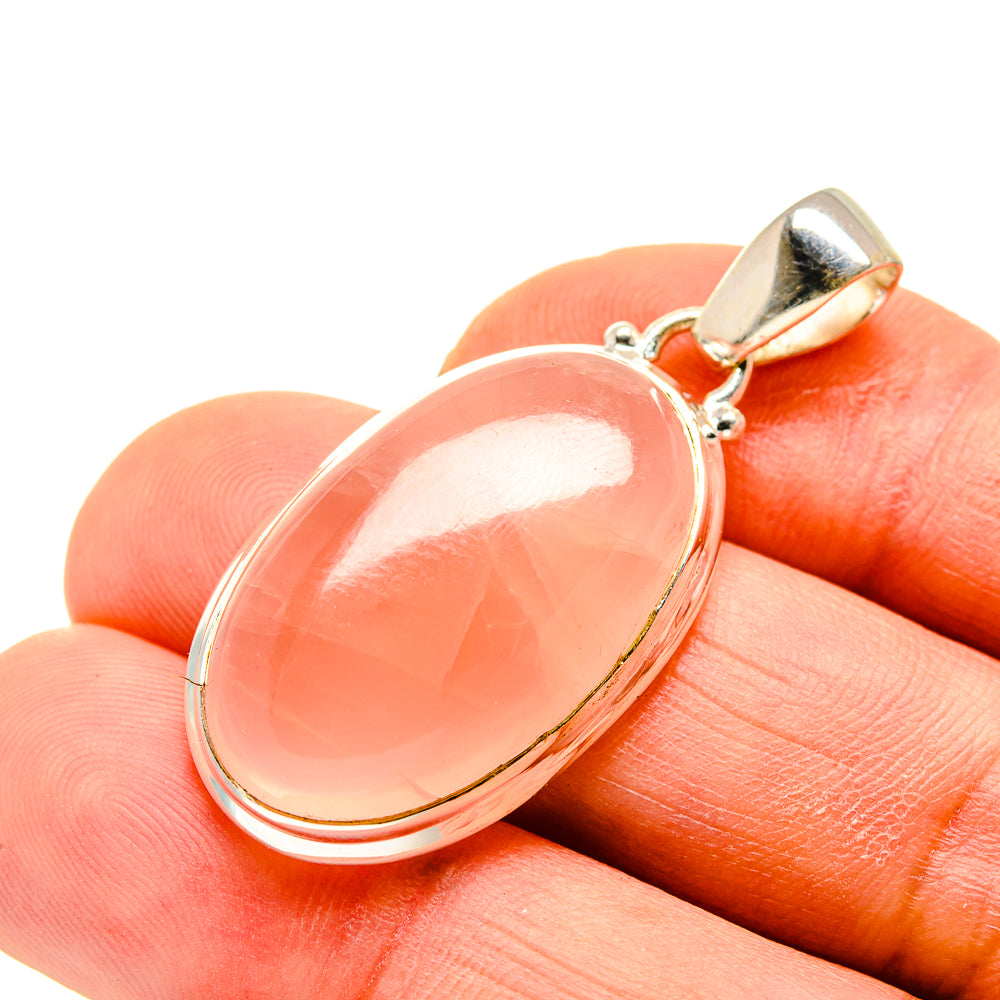 Rose Quartz Pendants handcrafted by Anasilvercos - PD749687