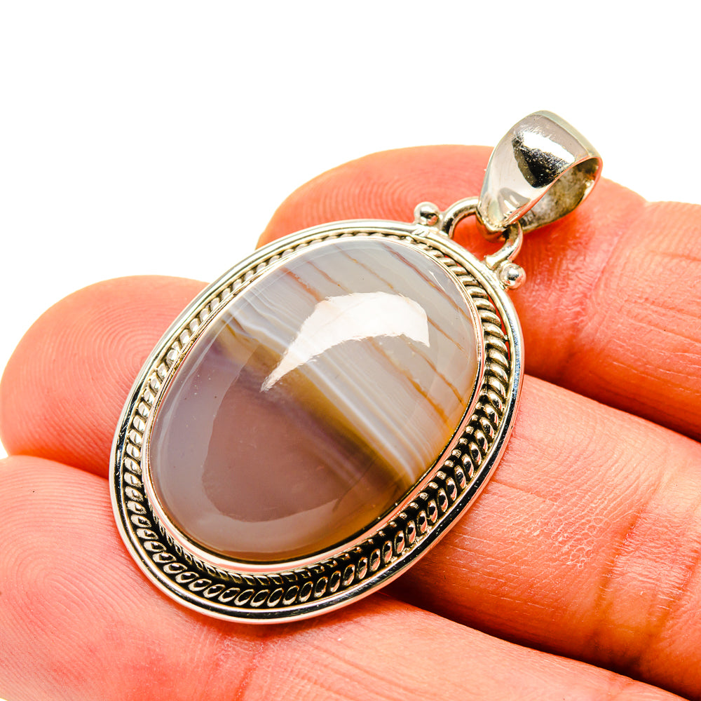 Botswana Agate Pendants handcrafted by Anasilvercos - PD749695