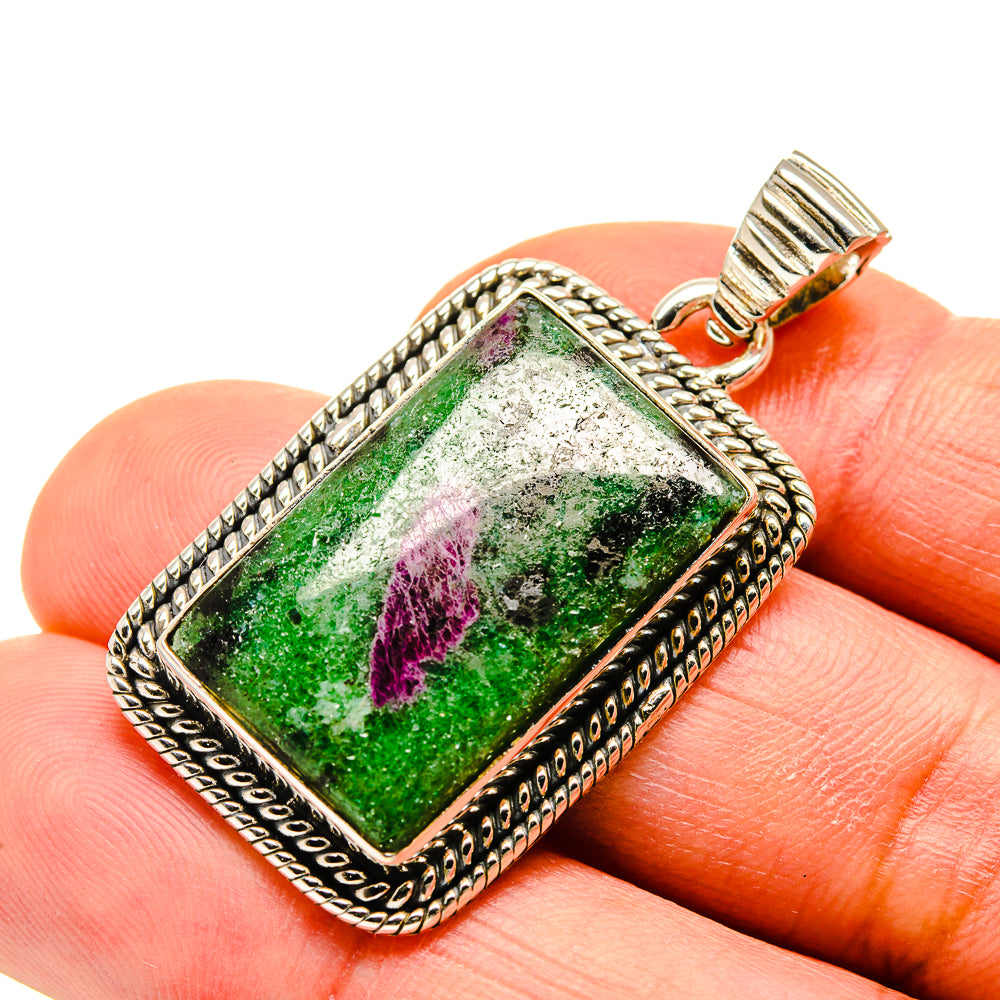 Ruby Zoisite Pendants handcrafted by Anasilvercos - PD749788