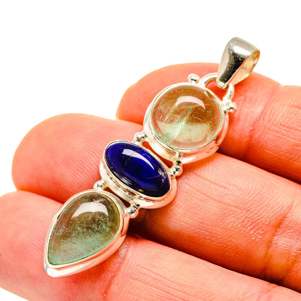 Green Fluorite Pendants handcrafted by Anasilvercos - PD749803