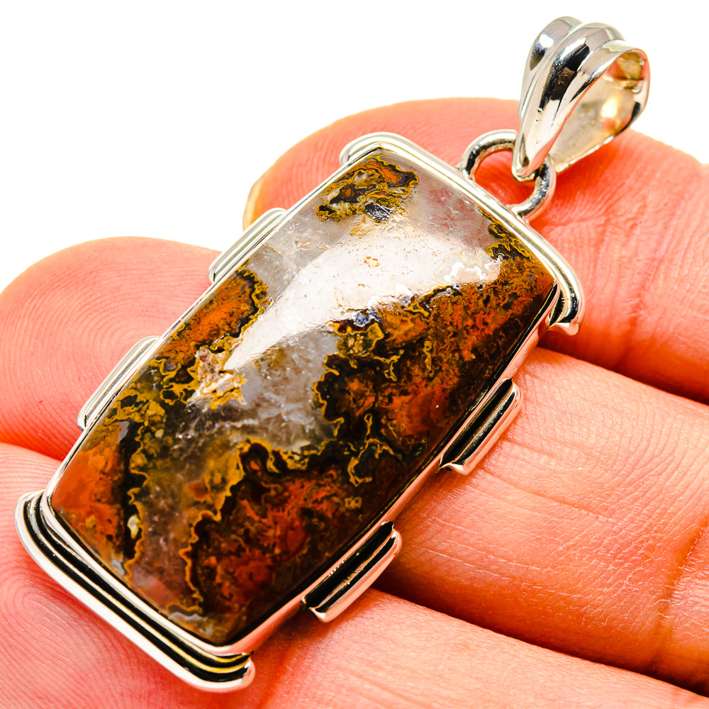 Moroccan Agate Pendants handcrafted by Anasilvercos - PD749851