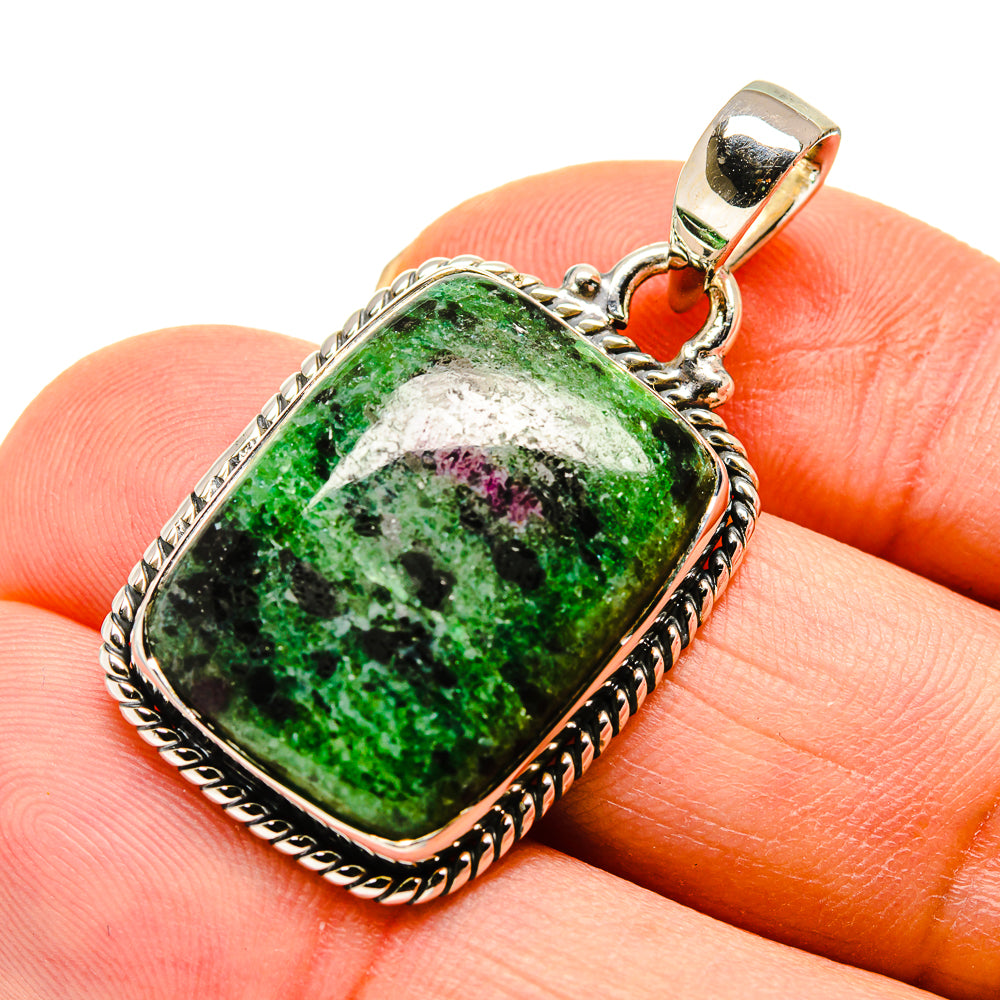 Ruby Zoisite Pendants handcrafted by Anasilvercos - PD749875