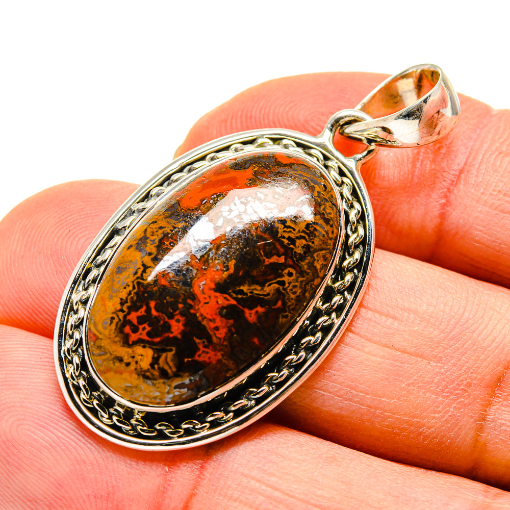 Moroccan Agate Pendants handcrafted by Anasilvercos - PD749894