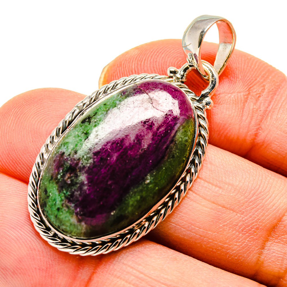 Ruby Zoisite Pendants handcrafted by Anasilvercos - PD749900