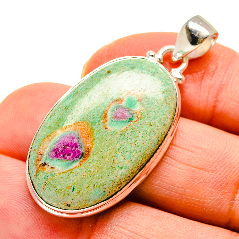 Ruby Fuchsite Pendants handcrafted by Anasilvercos - PD749927