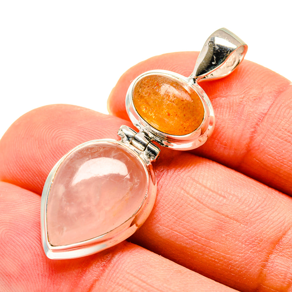 Rose Quartz Pendants handcrafted by Anasilvercos - PD749972