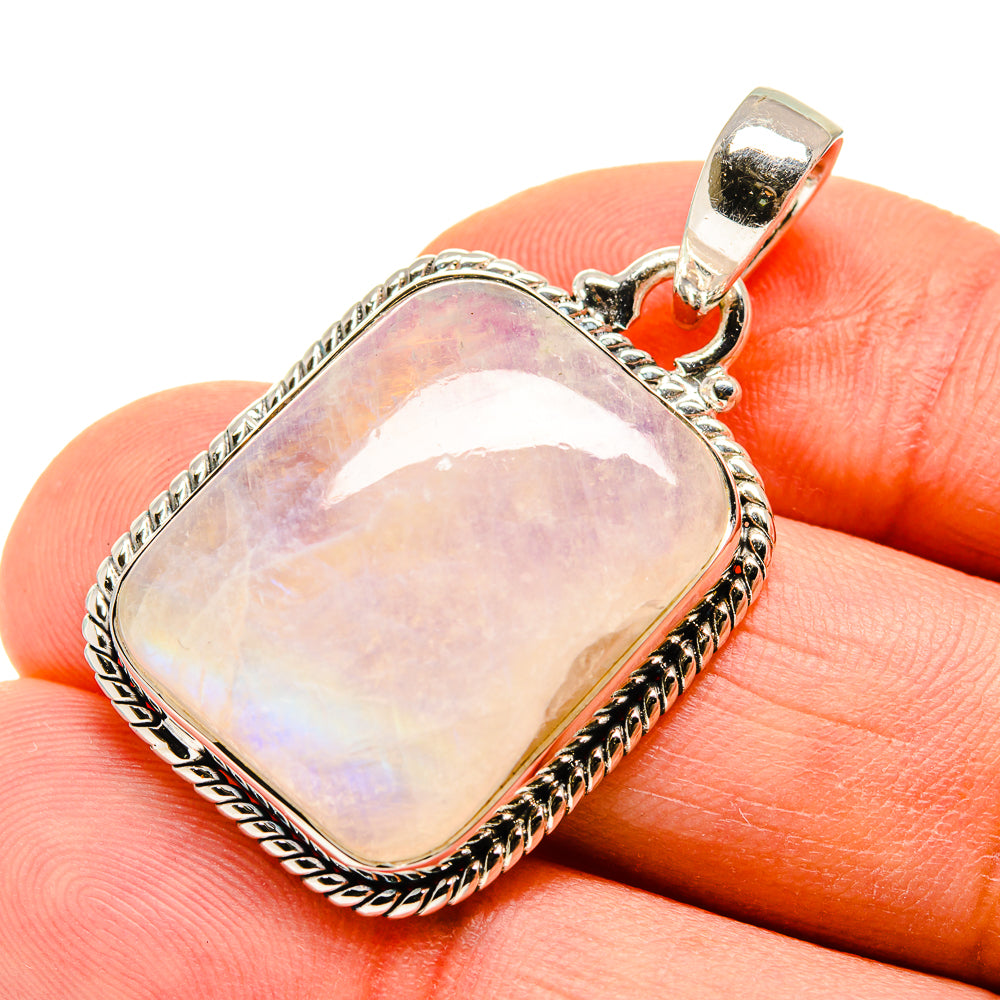 Rainbow Moonstone Pendants handcrafted by Anasilvercos - PD749976