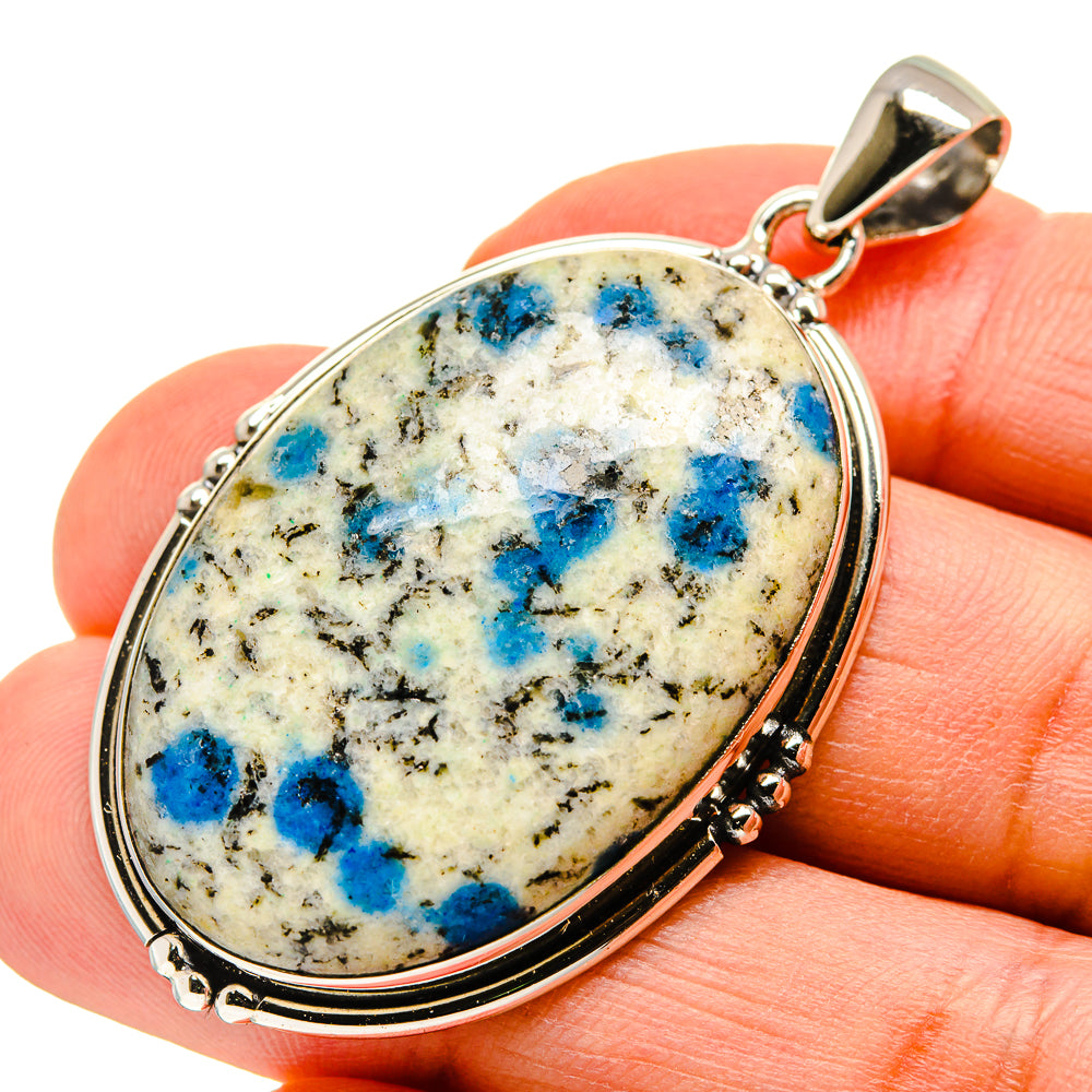 K2 Blue Azurite Pendants handcrafted by Anasilvercos - PD750009
