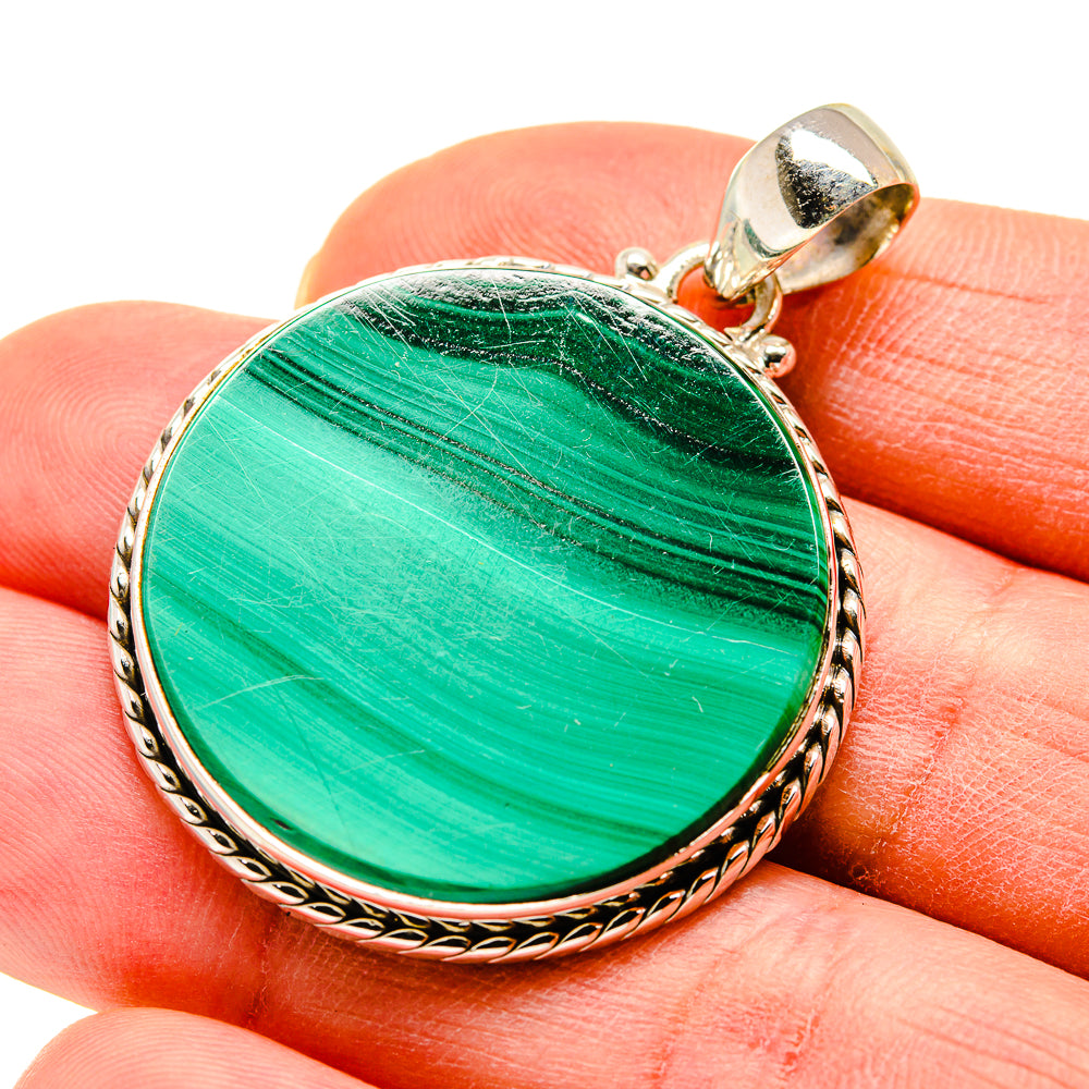 Malachite Pendants handcrafted by Anasilvercos - PD750010