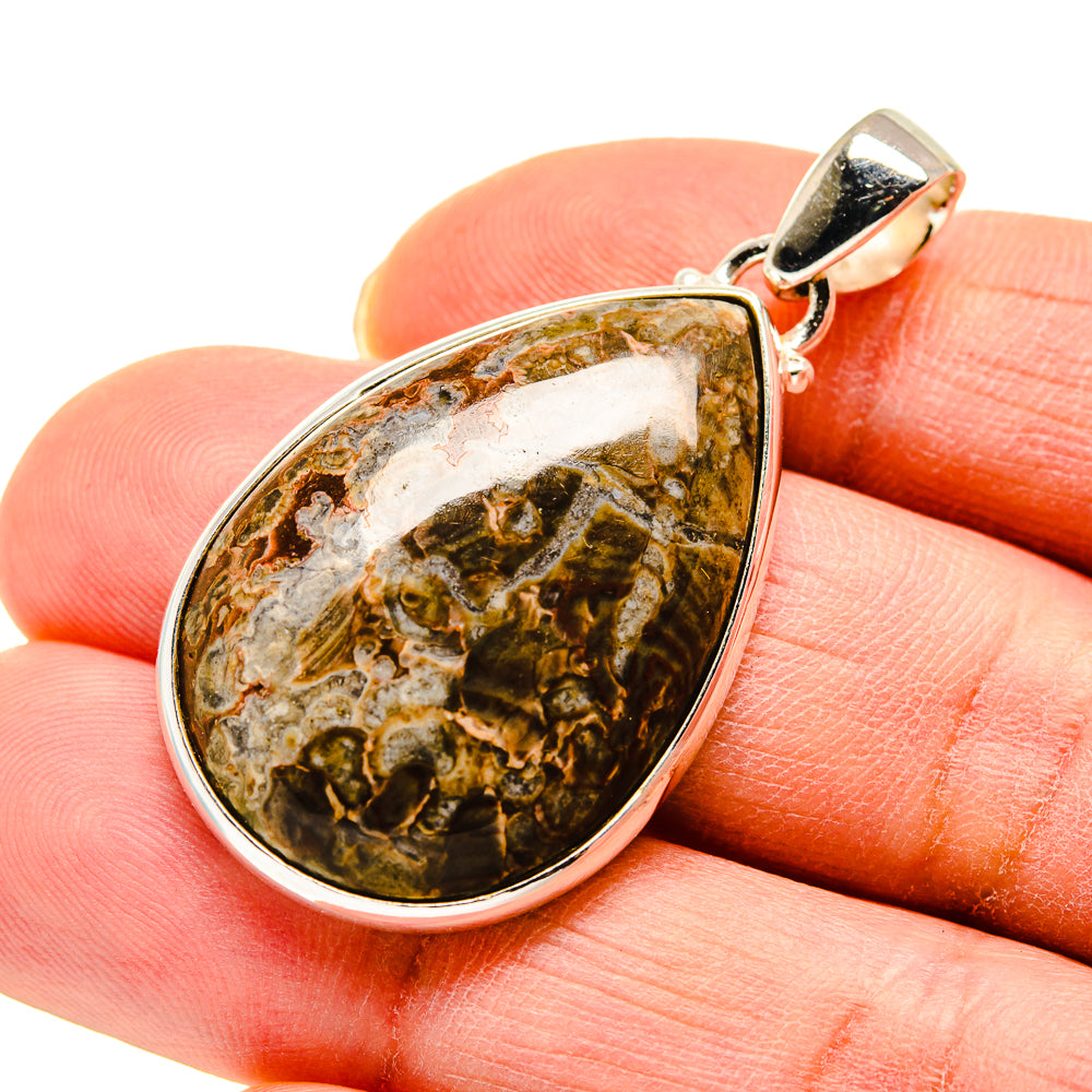 Mushroom Rhyolite Pendants handcrafted by Anasilvercos - PD750023