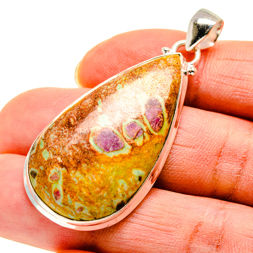 Ruby Fuchsite Pendants handcrafted by Anasilvercos - PD750039