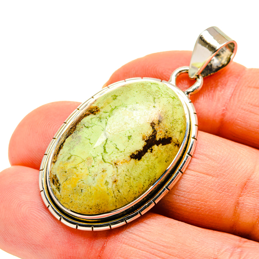 Lemon Chrysoprase Pendants handcrafted by Anasilvercos - PD750364