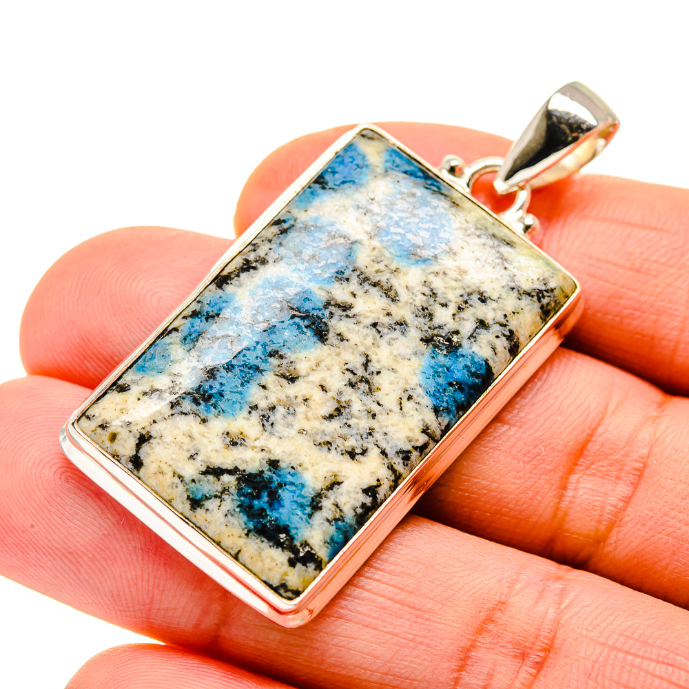 K2 Blue Azurite Pendants handcrafted by Anasilvercos - PD750399
