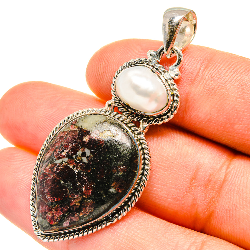 Russian Eudialyte Pendants handcrafted by Anasilvercos - PD7504