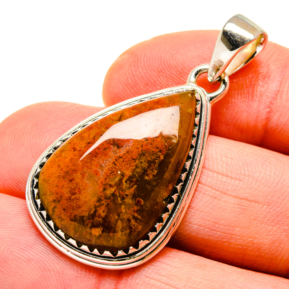 Orange Agate Pendants handcrafted by Anasilvercos - PD750435
