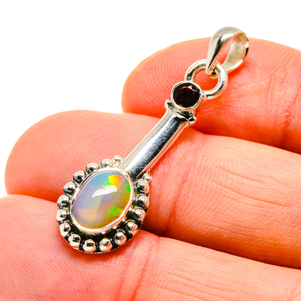 Ethiopian Opal Pendants handcrafted by Anasilvercos - PD750490