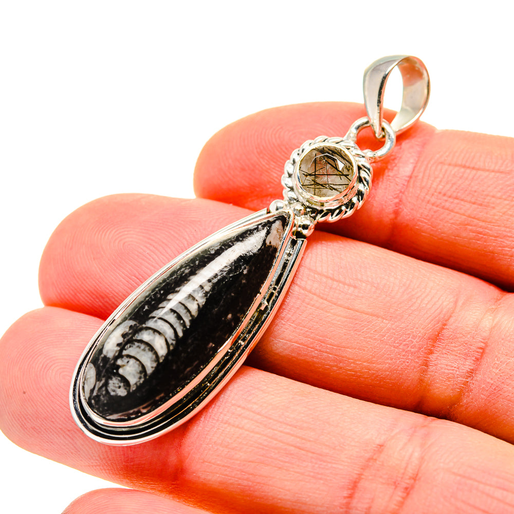 Orthoceras Fossil Pendants handcrafted by Anasilvercos - PD750603