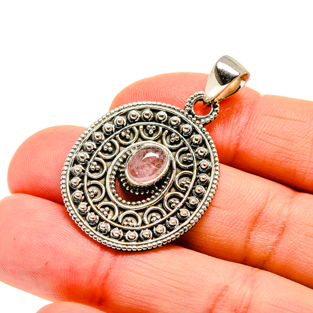 Pink Tourmaline Pendants handcrafted by Anasilvercos - PD750654