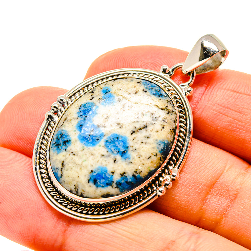 K2 Blue Azurite Pendants handcrafted by Anasilvercos - PD750742