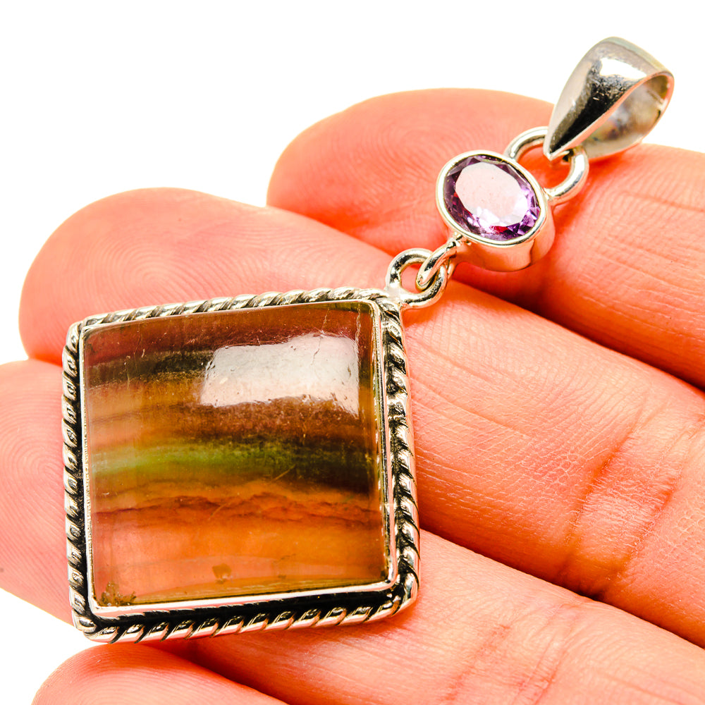 Green Fluorite Pendants handcrafted by Anasilvercos - PD750768